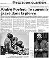 André Forfert : le souvenir gravé dans la pierre vignette